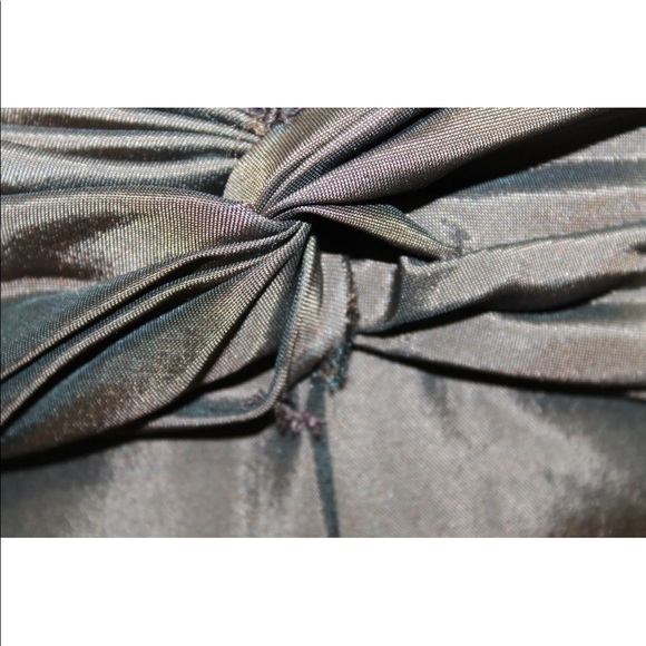 Badgley Mischka Bridesmaid Brown Gown Wedding Strapless Sweetheart Ruffle 10 - Picture 6 of 12